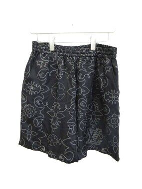 Louis Vuitton Shorts Silk 100% LV Arabesque Motif All Over Print Drawstring 50